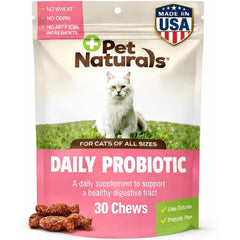 Pet Naturals daily probiotic cat chews with duck flavor support digestive balance