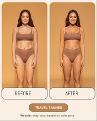 Peta Jane packaging close-up highlighting vegan, cruelty-free self-tanning formula.