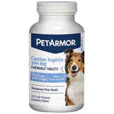PetArmor canine aspirin liver-flavored tablet shown for temporary pain relief