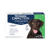 PetArmor CapAction pack of 6 doses for dogs, quick flea-killing tablets.