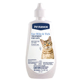 PetArmor Ear Mite Treatment bottle close-up showing easy dosage for at-home care