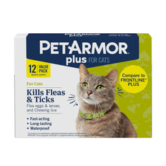 PetArmor Plus cat topical application provides flea and tick protection.