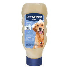 PetArmor Plus flea and tick shampoo for dogs bottle with oatmeal and tropical breeze scent