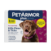 PetArmor Plus large dog bottle shown for easy flea and tick prevention.