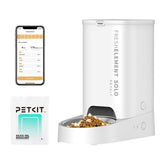 PETKIT automatic feeder front view—compact design for home use.