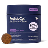 PetLab Co. salmon-flavor dog probiotic chew supports digestive balance.