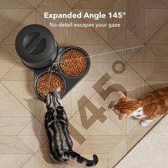 PETLIBRO dual-tray design shown for feeding two cats simultaneously