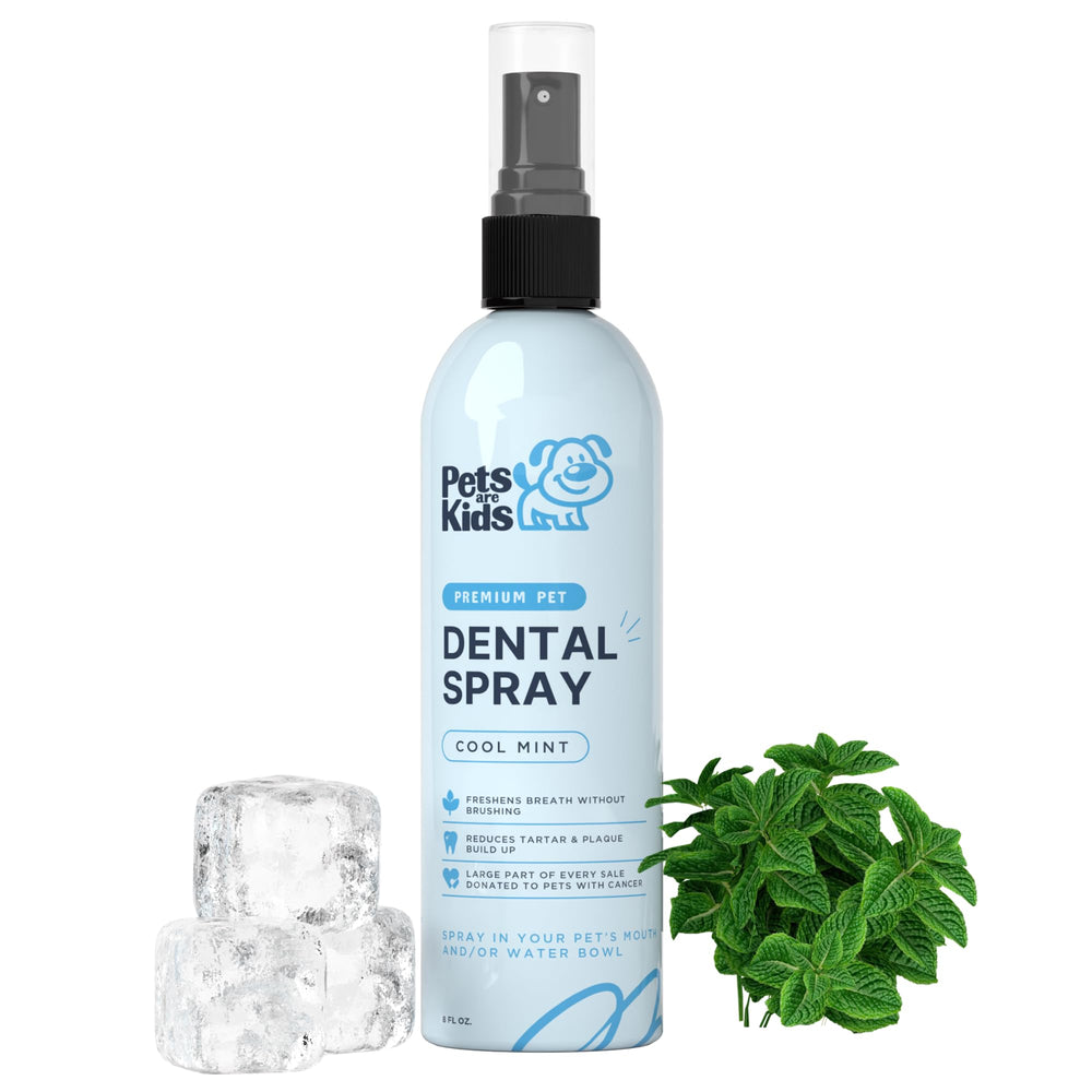 Pets Are Kids Too dog dental spray bottle for 8oz delivering long-lasting freshness