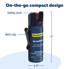 PetSafe SprayShield shows 10-foot range for quick distance in tense moments.