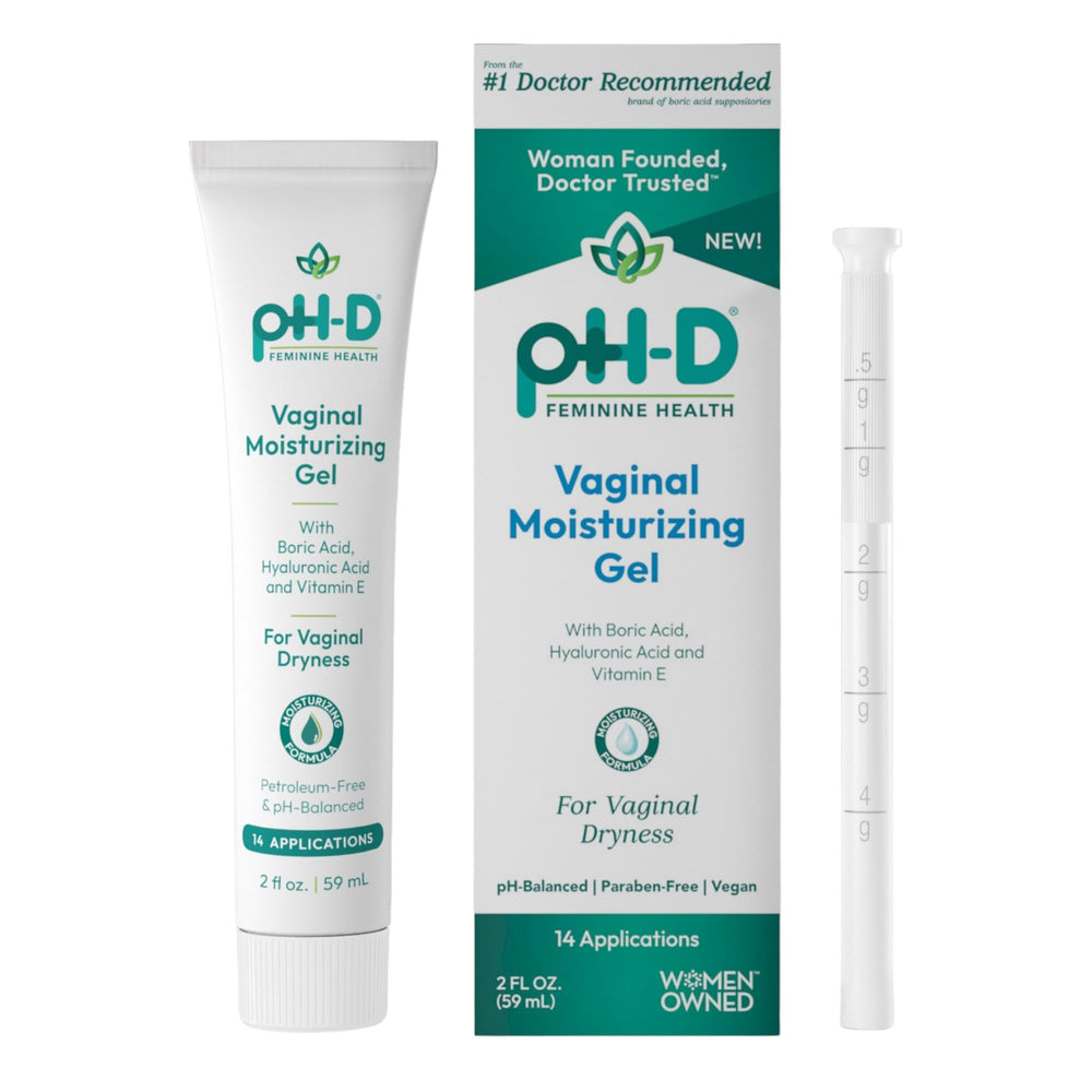pH-D Boric gel tube with hyaluronic acid for moisture delivery.