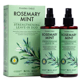 PHARM TO TABLE leave-in conditioner rosemary mint spray pack front supports scalp hydration.