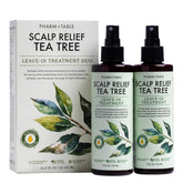 PHARM TO TABLE leave-in tea tree spray bottle for scalp care and hydration.