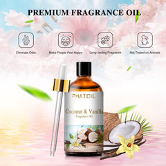 PHATOIL Coconut Vanilla fragrance for candle making and DIY crafts