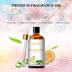PHATOIL cucumber melon diffuser setup creating calming ambiance.