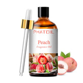 PHATOIL peach fragrance oil bottle with dropper for easy diffuser use.