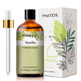PHATOIL vanilla essential oil bottle for pure aromatherapy diffusion
