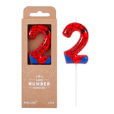 PHD CAKE 2.76-inch spider number candle with holder keeps cake clean while decorating.