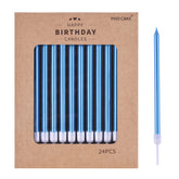 PHD CAKE blue long thin candle for elegant birthday cake displays