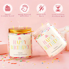 PHD CAKE gift-ready packaging with sprinkle design and red ribbon