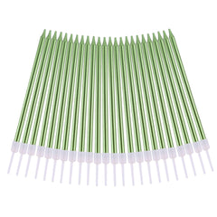 PHD CAKE green long candles decorate wedding or birthday cakes with elegance