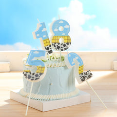 PHD CAKE large 2-number candle with holder keeps wax off the cake