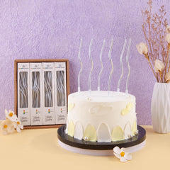 PHD CAKE candle on cake with built-in holder preventing wax mess
