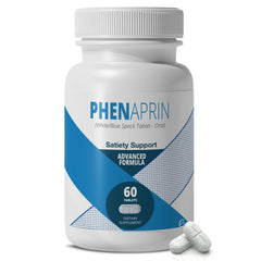 PhenAprin bottle-front displaying the compact 60-tablet packaging for daily use