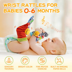 PHEZAPA adjustable velcro wrist rattle ensures a secure fit.