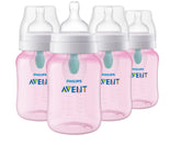 Philips Avent anti-colic bottle with AirFree vent reduces air ingestion during feeds.