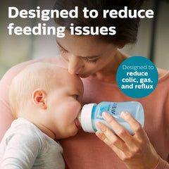 Philips Avent Flow 2 nipple blue close-up for comfortable latch and controlled flow