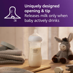 Philips Avent Natural bottle anti-colic valve helps keep air away from baby's tummy.