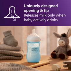 Natural bottle no-drip design prevents spills during feeding