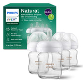 Philips Avent Natural Glass Bottle Flow 2 4oz enhances paced feeding.