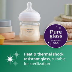 Philips Avent wide breast-shaped nipple promotes natural latch and comfort.