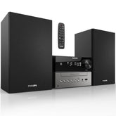 Philips Bluetooth stereo front view highlighting compact design for versatile home audio.