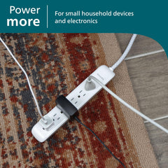 Philips flat plug design fits behind desks and couches for clean placement.