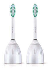 Philips Sonicare e-Series replacement head in white with contoured bristles for better reach.