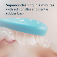 Philips Sonicare for Kids 7+ contoured bristle profile ensures a snug fit