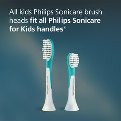 Philips Sonicare for Kids 7+ soft rubber back close-up for comfortable in-mouth touch