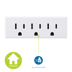 Philips SPS1632W/37 in-use desk setup with three accessible outlets