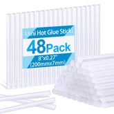 Phinus mini hot glue sticks 8in clear closeup for quick, durable crafts