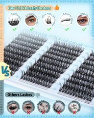 PHKERATA Flora Lash Clusters DIY-friendly, easy to apply for beginners.