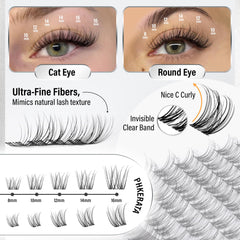 PHKERATA invisible band creates a near-invisible seam along the lash line.