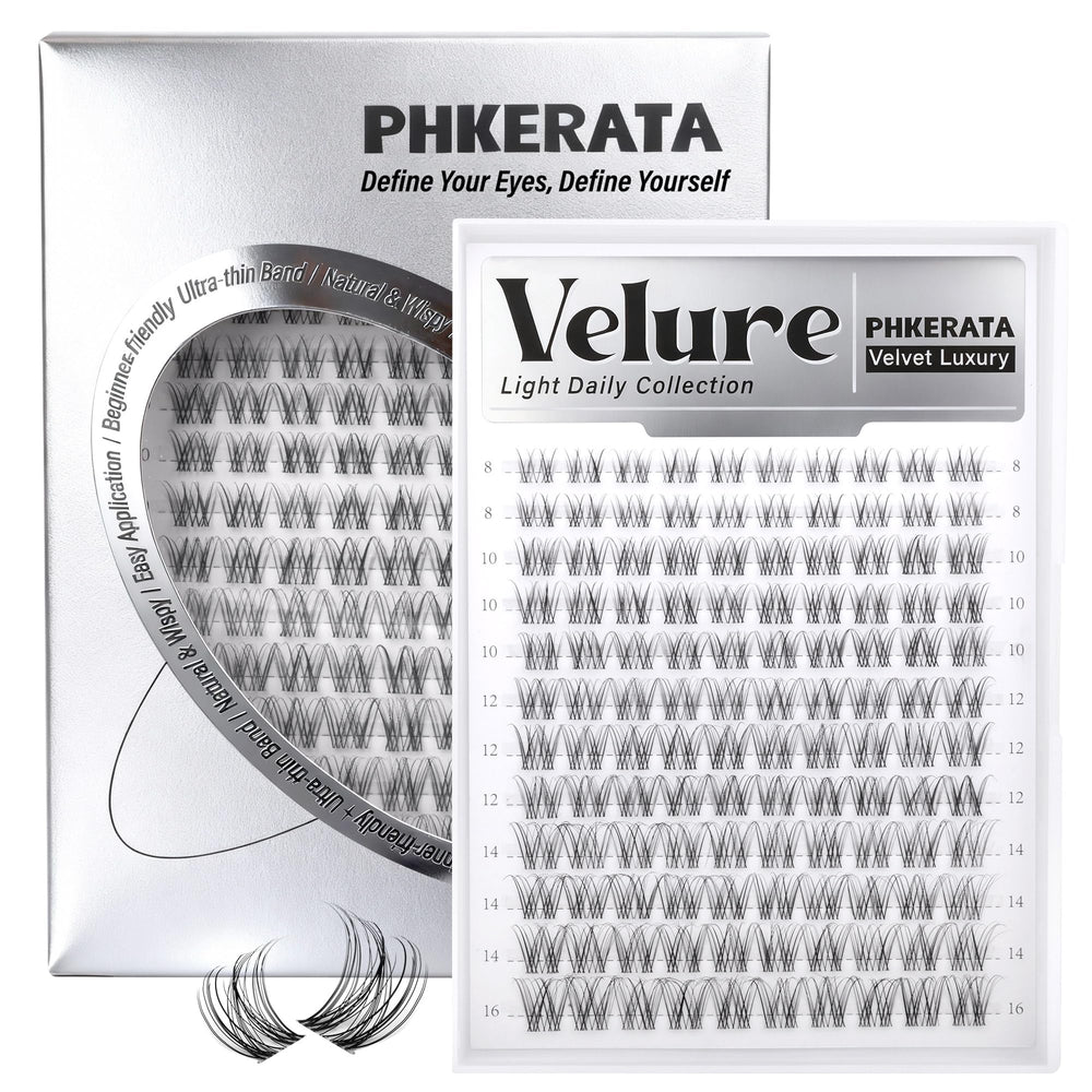 PHKERATA Velure lash clusters provide a natural blend for a seamless daily look.