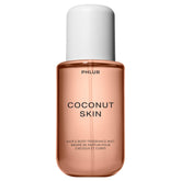PHLUR Coconut Skin Body Mist bottle with tropical aroma for hair and skin.