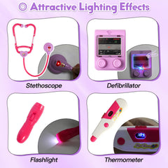 Phobby Doctor Kit pink tools set fosters imaginative medical role play