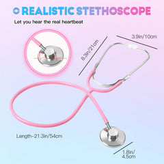 Phobby kids stethoscope pink pack encourages imaginative pretend medical visits.