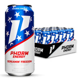 PHORM Energy Screamin’ Freedom can front view with Rocket Pop flavor and energy