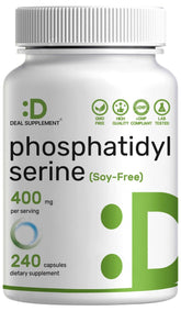 Phosphatidylserine sunflower lecithin bottle cap image: convenient daily brain support.