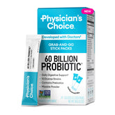 Physician’s Choice 60B CFU probiotic stick pack close-up for daily gut support.